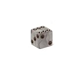 Olympic 12mm 6-sided Square Edge Dice in Silver with Black pips