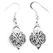 Celtic Knot Heart Sterling Silver Hook Earrings
