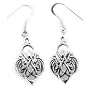 Celtic Knot Heart Sterling Silver Hook Earrings