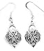 Celtic Knot Heart Sterling Silver Hook Earrings