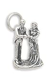 Bride and Groom Charm Sterling Silver