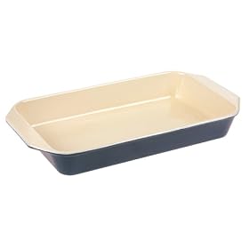 Chasseur Cast Iron Rectangular Dish Blue 39x21x5.5cm