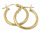 Diamond Cut Hoop Earring