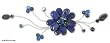 Lapis lazuli brooch, 'Blue Bouquet' 4.1" W 1" L