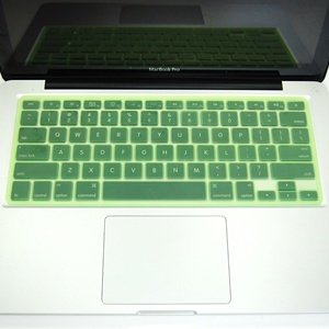 Bluecell 2 Pcs Transparent Green Keyboard Cover for Apple Macbook/Macbook Pro 13