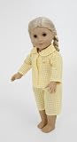 YELLOW CHCKED CHICK PYJAMAS FOR 14-18INCH DOLLS AND BEARS