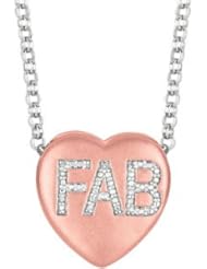 Sweethearts® Heart Shaped Necklace Pendant Rose Gold Plated-Sterling Silver 650271