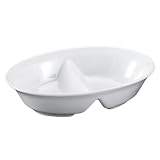 HIC Divided Vegetable Bowl, Porcelain, 10.25 by HIC