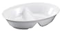 HIC Porcelain Divided Round Vegetable Bowl 10.25-inch