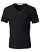 H2H Men's Vintage Eyelet T-Shirts with V-Neck Short Sleeve