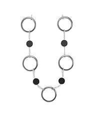 MMA Silver - 16 inch+1.5 inchExtension Hematite and Black Onyx Necklace