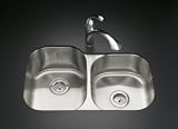 KOHLER K-3150-NA Undertone Large/Medium Undercounter Kitchen Sink