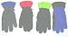 G85, Imported One Size Boys Fleece Winter Gloves with Contrast Cuff Palm Patch for Ages 3-8 Years