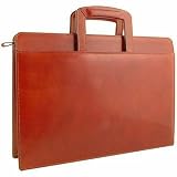L.A.P.A. Cognac Leather Briefcase