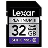 Lexar Platinum II 32 GB 100x SD/SDHC Flash Memory Card LSD32GBSBNA100