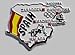 Spain Country Outline Refrigerator Magnet, Approximate Size 2 inch x 3 inch