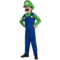 Super Mario Luigi - Child Costume - Boy Small 4-6 X