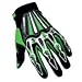Motocross Motorcycle BMX MX ATV Dirt Bike Skeleton Racing Gloves Green