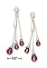 3 strand LS Post Dangle Earrings With Amethyst title=