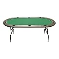 Texas Hold Em Green Felt Poker Table - 83x44"