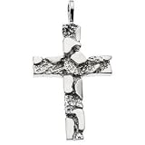 14K White Gold Cross Pendant - 27.0x18.0mm