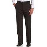 Haggar Men's Cool 18 Heather Gabardine Flat Front Pant,Black,38x29