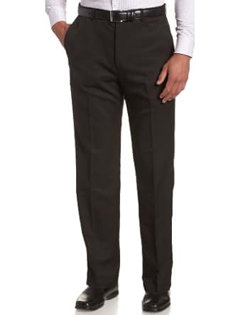Haggar Men's Cool 18 Hidden Expandable-Waist Plain-Front Pant at Amazon Menâs Clothing store 