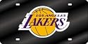 Los Angeles Lakers Laser Cut Black License Plate