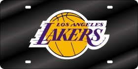 Los Angeles Lakers Laser Cut Black License Plate