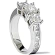 2.00ct Princess Cut Three Stone Diamond Past Present Future Anniversary 14k White Gold Engagement Ring Color (H/i) Clarity (I1) Size 6.5 Resizable