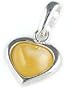 Small Butterscotch Amber Heart Pendant