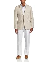 Cubavera Men's Fitted Linen Cotton Herringbone Textured Blazer