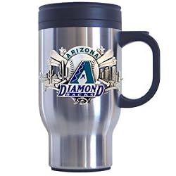 Arizona Diamondbacks Stainless Steel 18 oz Travel Beverage Mug - MLB Baseball Fan Shop Sports Team Merchandise