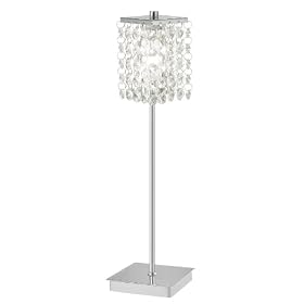 Eglo  85333A Pyton, Chrome/Crystal, 1-Light Table Light Fixture