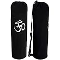 YogaAccessories (TM) Black OM Cotton Yoga Mat Bag