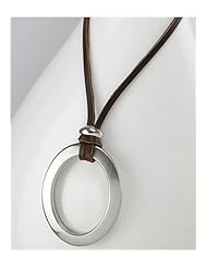 Leather Necklace In White Base