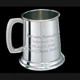 1/2 Pint Pewter Tankard. Can be personalised with up to 50 characters/letters