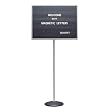 Quartet 7920M Quartet Adjustable Single-Pedestal Magnetic Letter Board, 20 x 16, BLK/GY Frame