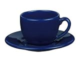 Waechtersbach Solid Royal Blue Espresso Cups and Saucers Set of 6