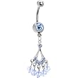 Aphrodite Solar Blue Chandelier Dangle Belly Button Ring