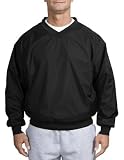 Sport-Tek Nylon V-Neck Wind Shirt.