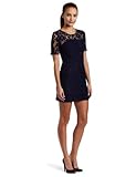 French Connection Women's Lucky Lace Dress,Navy,4