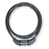 Combination Cable Lock, 5 ft. L, 2 In. W