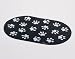 Jumbo Recycled Rubber Pet Placemat Paws Black