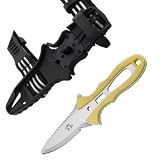Tools & Hardware : MU-1, Mako Diver, 420J2 Steel & Yellow Teflon Handle, Sheath