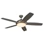 Monte Carlo 5SLR52RBD-B Sleek 52-Inch 5-Blade Ceiling Fan with Remote and Light Kit, Roman Bronze Finish