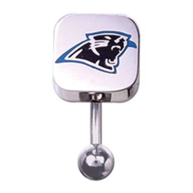 Carolina Panthers 316L Stainless Steel Belly Ring - 14G - 3/8 Inch Bar Length - Sold Individually