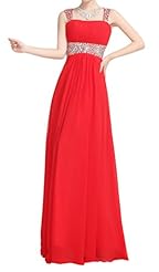  Chiffon Beaded Sleeveless  Ball Gown Evening Dress/Homecoming Dress/Bridesmaid Dress/Prom Dress/Party Dress/Wedding Dress 