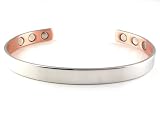 High Power Flat Silver Copper Pain Magnetic Bracelet
