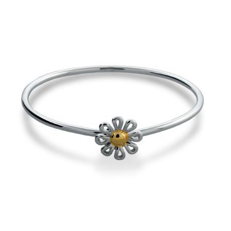 Eve's Addiction Daisy Bangle in Sterling Silver